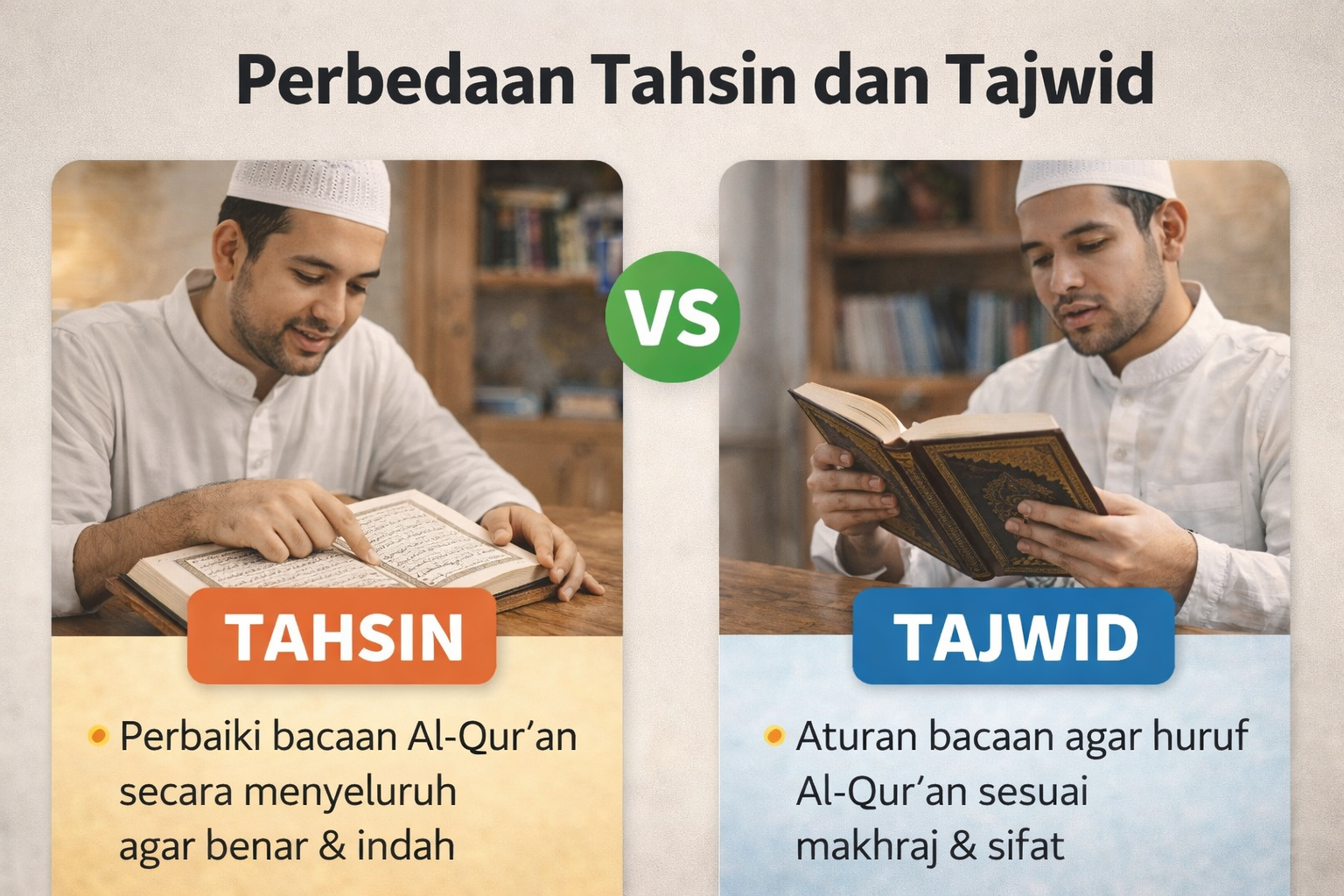 perbedaan tahsin dan tajwid